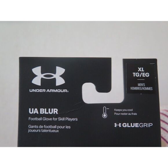 Under Armour Blur 1360947 Mens Sz XL Multi GlueGrip Football Skill Player Gloves - Picture 5 of 7